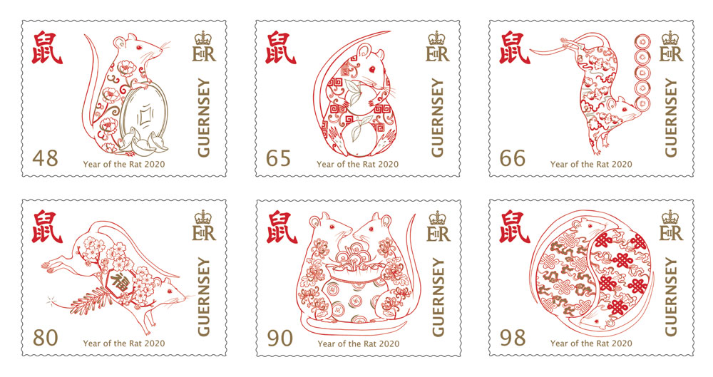 Set of 6 stamps